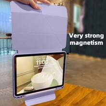 Magnetische afneembare tabletbeschermhoes, geschikt voor iPad 11e generatie (A16), 3+Y-vouw, met penhouder, kristalheldere acryl onderkant, geschikt voor iPad 10e generatie 10,9-inch beschermhoes, geschikt voor iPad Pro 11" (2020/2021/2022), geschikt voor iPad Air 4/5/6/7 (10,9/11 inch), geschikt voor iPad Mini 7/6, 8,3-inch, tablet met multi-hoekondersteuning, intelligente slaapfunctie, geschikt voor iPad beschermhoes