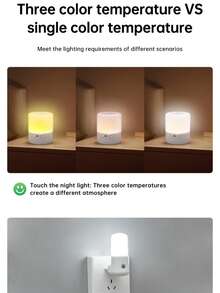 QUIGO Cozy Mini Night Light, Bedside Lamp For Bedrooms, Soft Glowing Illumination, Energy Efficient LED Night Light, Innovative Desk Accent Lamp, Warming Atmosphere Lamp, Comforting Bedside Lamp, Bedroom Decorative Lamp. - Night Light - View 7