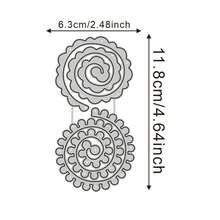 1pc 3D Spiral Flower Metal Die Cutting, Suitable For Scrapbooking, DIY Paper Crafts - Flower & Leaf Cutting Dies Set, Applicable For Wedding Decoration Embossing - Silver - View 8