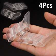2/4pcs Transparent Silicone Gel Toe Protectors, Comfortable Wrap To Protect Foot Toe