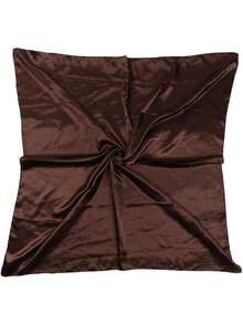 1pc Women Bandana Versatile Satin Large Bandana Scarf, Fashionable, Suitable For Seasons, 90*90cm Neckerchief For Daily Wear - Solid Color - View 17