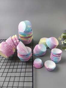 100 件/套蕾丝纸杯蛋糕衬垫、商业用途甜点品尝纸杯蛋糕衬垫、家庭使用紫色星系纸杯蛋糕包装纸；甜点蛋糕、雪人纸杯蛋糕架；迷你纸杯蛋糕衬垫；纸质月饼底座烘焙模具、纸质杯垫圣诞节圣诞装饰品圣诞睡衣圣诞礼物圣诞装饰