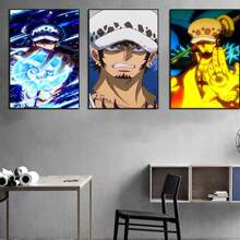ONE PIECE Set Of 1/3/6 Pcs Anime One Piece TRAFALGAR LAW Poster Funky Canvas Wall Art Posters & Prints For Dorm Bedroom Living Room Decor ( Unframed)