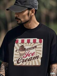 Chocolate - Ice - Cream - Delight! Indulge In Sweetness With Our Retro - Inspired Ice Cream Collection - Black - View 2