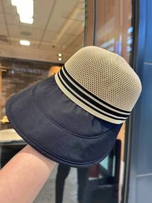 Women's Versatile Wide Brim Sun Hat, Fashionable Bucket Hat For Sun Protection, Suitable For Spring/Summer - Hollow Sun Hat - View 17