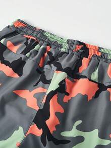 1pc Solid Color Sports Shorts, Anti-Chafing Lightweight Double-Layer Unisex Couple Shorts For Running, Outdoor Gym, All Season - Dark Grey - View 3