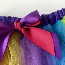 Cartoon Cute Headband, Rainbow Wings, Purple Magic Wand, Rainbow Patchwork Tulle Skirt, Cartoon Animal Costume 4 Piece Set, Suitable For Outdoor Play, Dance Performance, Halloween, Carnival, Birthday Party And Various Festival Parties - Multicolor - View 6