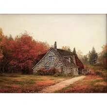 1pc Wall Arts Posters Optional Frame Nordic Autumn Farmhouse Landscape Poster Prints For Living Room Home Decor Abstract Rustic Scenery Canvas Painting Wall Art Vintage - Multicolor - View 40