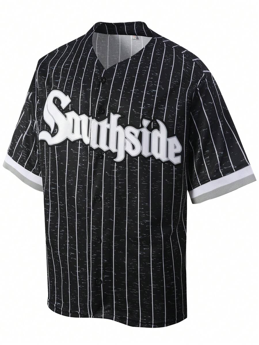 Atonmore 10 piezas Camisetas de béisbol clásicas negras para hombres, camisas deportivas con botones y bordados, ropa deportiva para entrenamiento y juego