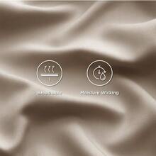 Bedsure Queen Sheet Set, Cooling Sheets For Queen Size Bed Set, Rayon Derived From Bamboo, Breathable & Soft Deep Pocket Up To 16 Inches, Hotel Luxury Silky Bedding, Bedsheet & Pillowcases, Dark Grey - 17 - 純灰褐色 - 查看 4