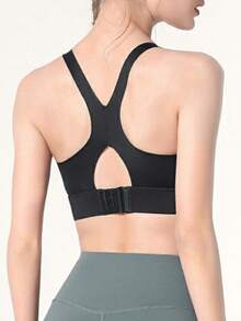 CAMEL CROWN Sostén de yoga para mujer, sostén de yoga color camello de alta resistencia con gathers, sostén deportivo a prueba de choques todo en uno para correr y gimnasio