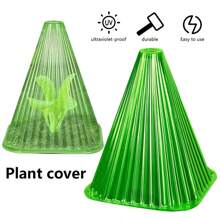 10/30pcs Garden Plant Cloches Cover Reusable Square Plant Growth Box Against Snails/Weather Influences Green Plant Protection Cover