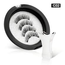 Waloshow 磁性睫毛套装 - 天然睫毛，磁性粘合，无需胶水或眼线，轻巧且可重复使用，配有镊子，方便使用