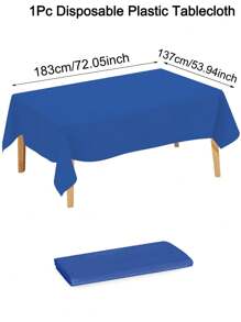 137x183cm Disposable Solid Color Tablecloth - 1pc/5pcs Multi-Color PE Rectangle Table Cover, Suitable For Weddings, Parties, Birthday, Bridal Shower, Graduation, Baptism, Banquets, Christmas Party Table Cloth, Home Decorations