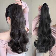 1pc Ponytail Claw Clip Hair Extension For Women, Curly Long Wavy Synthetic Hair Ponytail Hairpiece With Braiding Hairpiece, Enhance Hair Volume