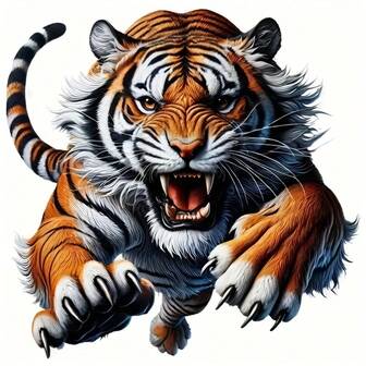 1 pieza/2 piezas/3 piezas Pegatinas de transferencia de calor con estampado de tigre salvaje - Parches de planchar DIY, adecuados para camisetas, vaqueros, mochilas | Apliques de poliéster lavables