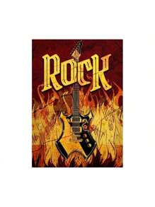 Set Of 1/3 Pcs Pop Rock Music Wall Arts Posters Witty Rock And Roll Guitar Design Pictures Canvas Printing Posters Bar Living Room Bedroom Home Decoration Unframed-Style ,Wall Art With Frame