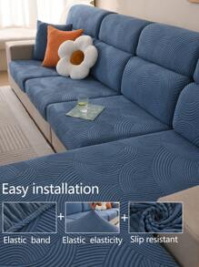 1 pieza Funda elástica para sofá, funda de cojín de tela reforzada con cobertura completa antideslizante, funda universal para sofá de 4 estaciones, decoración de habitación, cubierta protectora apta para mascotas, lavable a máquina, se ajusta a sofás en forma de L y de 1/2/3/4 plazas