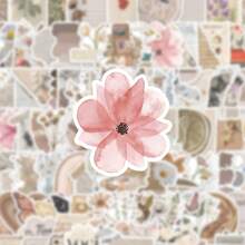 120 张剪贴簿贴纸、装饰性美学书贴纸、复古贴纸、DIY 日记本、剪贴簿相册、DIY 工艺笔记本装饰、学校用品、返校 - 紫紅色 - 查看 3