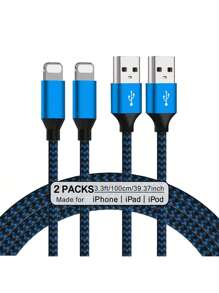 3Pcs/1Pc IPhone Charger Car Carplay Cable, Nylon Braided 10/6/3FT Lightning Cable Fast Charging High Speed Data Sync USB Cord Compatible With IPhone 14 13 12 11 Pro Max XS XR X 8 7 6S 6 Plus SE