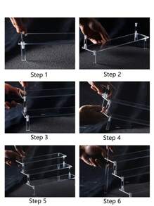 Acrylic Display Stand, 1pc Transparent Acrylic Display Tube Stand Holder For Perfume, Cosmetics, Cupcakes And Desserts, 1/2/3 Tier Shelves (Single Tier Approx. 20cm Width, 2/3 Tier Approx. 30cm Width)