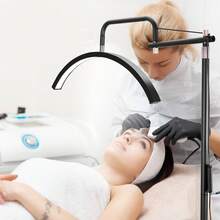 Lash Light - Lash Lamp For Eyelash Tech,Half Moon Light For Eyelash Extensions,Professional ED Floor Lamp For Tattoos Estheticians - Black - View 3