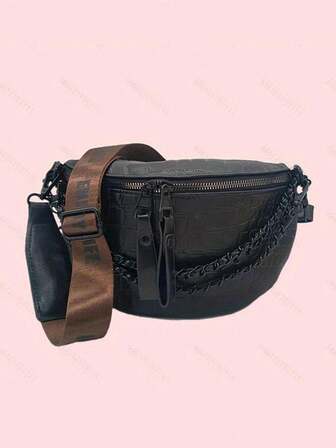 Luxury Chain Waist Bag For Women Waist Belt Bags Fashion Leather Fanny Pack And Phone Pack High Quality Crossbody Waist Pack Brand Designer Crossbody Chest Bag New Ladies Shoulder Bag Handbag