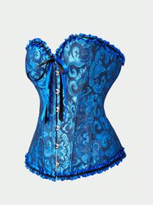 Vintage Jacquard Mieder-Style Bustier, Büste formend, Bauchformung