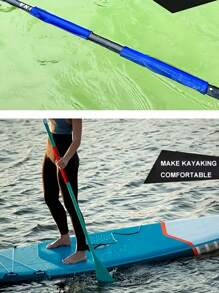 1 Pair Random Color Paddle Board & Kayak Accessories - Paddle Protector Cover, Paddle Shaft Sleeve, Anti-Slip Paddle Grip Glove, Paddle Leash To Prevent Loss And Sinking
