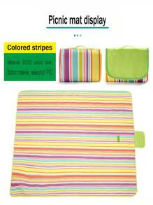 1pc Picnic Blanket | Beach Mat | Picnic Rug | Picnic Tote, 600D Oxford Cloth, Multi-Functional Camping Mat/Household Garden Game Mat, Dust/Moisture-Proof Pad, Suitable For Spring/Summer, Indoor/Outdoor Camping, Beach, Outing, Lawn, Riverside, Wedding Season, Graduation Season, Back To School Season, Halloween, Christmas Party Mat (Two Different Covers, Different Pastes, Random Delivery! Ps: The Effect Of Opening Is The Same)