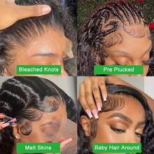 36 Inch Deep Wave Wig 200% Density 13x6 Lace Frontal Wigs Human Hair 13x4 Transparent Lace Front Wig Brazilian Human Hair Wigs For Women 6x4 Lace Glueless Curly Wig - Black - View 4