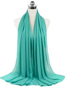 1 pieza Pañuelo de cabeza de gasa de unicolor elegante con perlas, hiyab musulmán versátil, adecuado para abayas de todas las estaciones, se puede usar como chal protector solar para vacaciones y atuendo modesto simple diario (Este producto es de 70*180cm talla única, debido a las diferencias de iluminación y pantalla, puede haber algunas diferencias de color, no se aceptan devoluciones por problemas de color o talla) - Gasa perlada - Ver 23