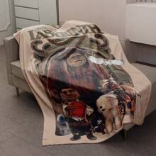 Ultraweiche, kuschelige Flanell-Wurfdecke mit Labyrinth-Motiv - Maschinenwaschbar, warm für Sofa & Bett-Komfort