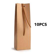 10pcs Kraft Paper Gift Bag Party Candy Gift Mini Boxes Birth Favors Party Gift Wedding Cookie Candy Bags Festival Favor Box - Multicolor - View 21