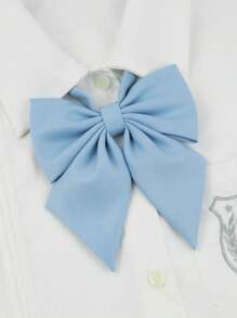 1pc Adjustable Pre-Tied Bow Tie, Suitable For Girls, Preppy Style