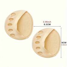 5pcs/Pack Flesh-Colored Invisible 5-Toe Socks - Comfortable Sweat-Absorbent Foot Pad, Pain Relieving Split Toe Design, Suitable For High Heels And Sandals, For Women