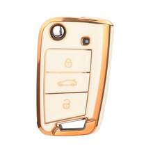 Jingyuqin TPU Car Flip Key Case Cover For VW Golf 7 MK7 Tiguan MK2 SEAT Ateca Leon FR 2 Ibiza Fit Skoda Octavia A7 - Multicolor - View 9