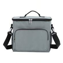 Dual-Compartment Thermal Lunch Tote With Shoulder Strap & Leak-Proof Back – Reusable Insulated Lunch Bag For School, Office, Camping, And Outdoor Use,School Supplies