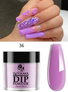 1 boîte système d'extension d'art d'ongle de poudre acrylique de trempage de couleur claire rose, beige et marron de 7 ml, poudre de paillettes de sculpture 3D, poudre de poussière pour ongles pour DIY, charmes d'ongles, bijoux d'ongle, fournitures d'ongles