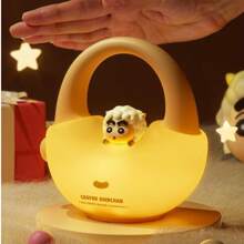 CRAYON SHINCHAN Luz nocturna original de silicona suave con diseño de Crayon Shin-Chan, luz ambiental recargable con 3 niveles de brillo ajustables, ideal como regalo para estudiantes, niños y niñas, decoración para dormitorio