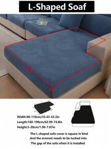 1 pieza Funda elástica para sofá, funda de cojín de tela reforzada con cobertura completa antideslizante, funda universal para sofá de 4 estaciones, decoración de habitación, cubierta protectora apta para mascotas, lavable a máquina, se ajusta a sofás en forma de L y de 1/2/3/4 plazas