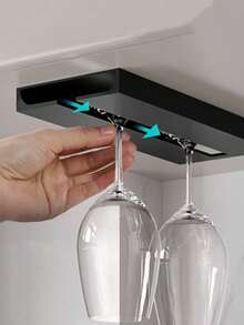 1/2 piezas Soporte colgante para copas de vino, Soporte de pared para copas de vino, Organizador de copas de vino sin taladrar para cocina - Multicolor - Ver 10