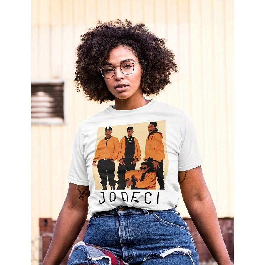 Jodeci Shirt 90's R&B Uni Jersey Short Sve Tee Jodeci Tee For Music Lover 90s Fest Tshirt For Jodeci Concert Towback Vibes - White - View 1
