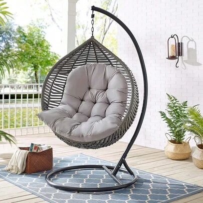 Living And Home Hanging Chair Cushion - Thick 15cm Seat Pad (80cm Wide)