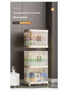 1pc Storage Cabinet/Trolley For Snacks, Living Room/Bedroom Home Use, Baby Items, Toys, Clothes, Multi-Layer Storage Cabinet