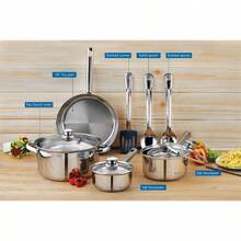10-Piece Stainless Steel Cookware Set - asPic - View 8