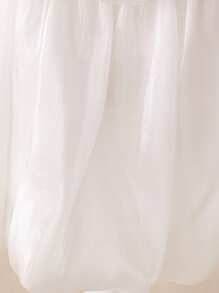 Vestido Elegante de Dama de Honra para Casamento, Festa de Aniversário, Apresentação, para Meninas Jovens, com Alças Finas, Flor 3D de Organza, Excluindo Acessórios de Cabelo