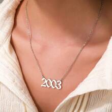 1 pieza Collar con colgante simple y de moda para mujer con años del 1980 al 2025