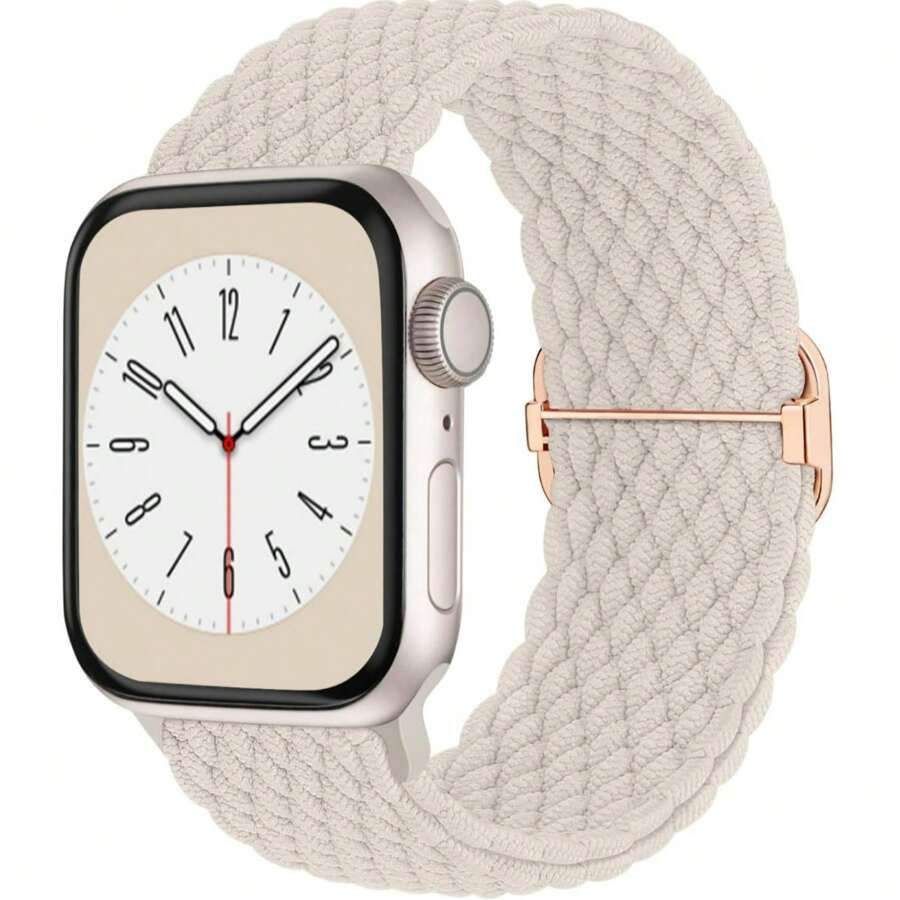 Alça Trançada Elástica Compatível com Band Ultra 49mm 45mm 44mm 46mm 42mm 41mm 40mm 38mm Homens Mulheres, Pulseiras de Nylon Macio Trançado Elásticas Bandas de Substituição para Ultra 2, Série 10/9/8/7/6/5/4/3/2/1 SE como Presente para Estudantes Voltando às Aulas