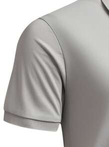 Men's Casual Polo Shirt, Glossy Fabric, Versatile For Daily Commuting, Breathable & Quick-Dry Spring/Summer Top